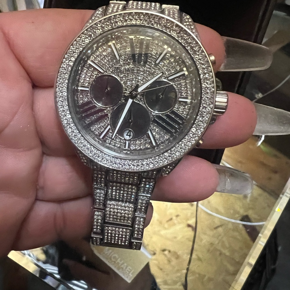 Michael Kors Tan and Silver Watch new in box